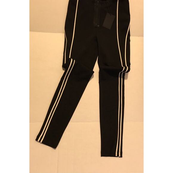 ALEXANDER WANG Black LEGGINGS w/ White STRIPES Size 2 New NWT 2 - Picture 3 of 7